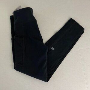 Gap Girl Legging Large 10 Black Pockets Dry Wicking Brushed Jersey New